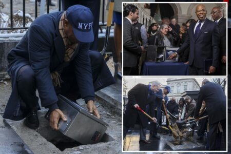 Eric Adams celebrates himself, sole term as NYC mayor with time capsule to be dug up in just 10 years Eric Adams celebrates himself, sole term as NYC mayor with time capsule to be dug up in just 10 years