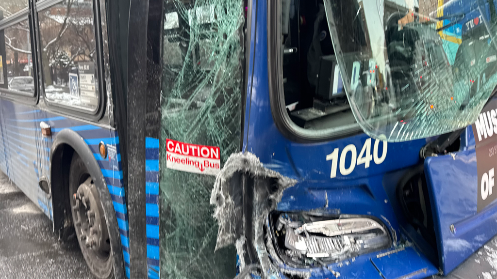 Terrifying video shows out-of-control MTA bus plowing into cars in the Bronx, injuring 8 Terrifying video shows out-of-control MTA bus plowing into cars in the Bronx, injuring 8