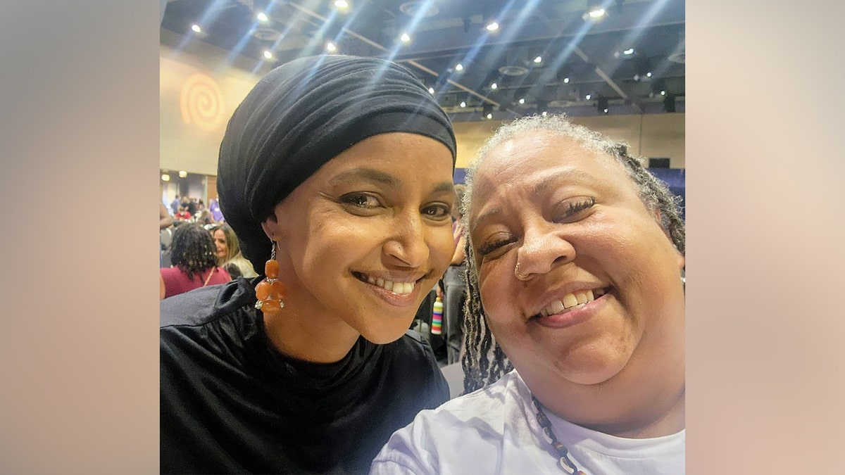 Tashella Sheri Amore Dickerson and Ilhan Omar in a selfie
