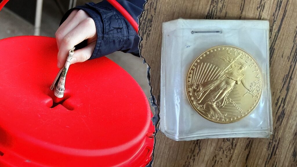 Mystery donor drops gold coin worth thousands in Salvation Army donation bucket: ‘We are sincerely grateful’ Mystery donor drops gold coin worth thousands in Salvation Army donation bucket: ‘We are sincerely grateful’