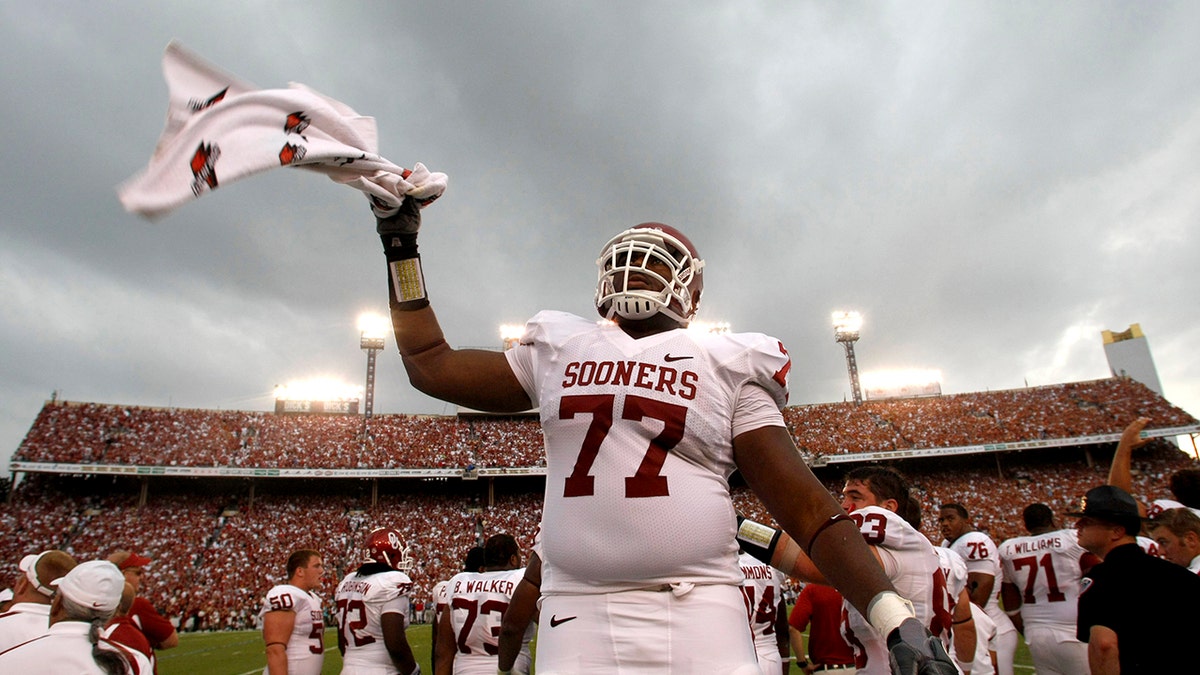 Sherrone Moore with Oklahoma