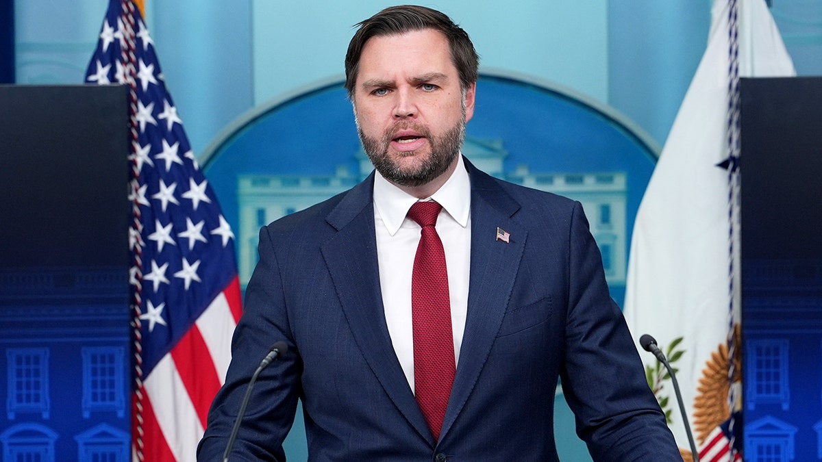 Vice President JD Vance speaks at White House briefing