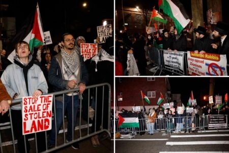 Anti-Israel protesters descend on NYC synagogue, Jewish school while shouting, ‘we support Hamas’