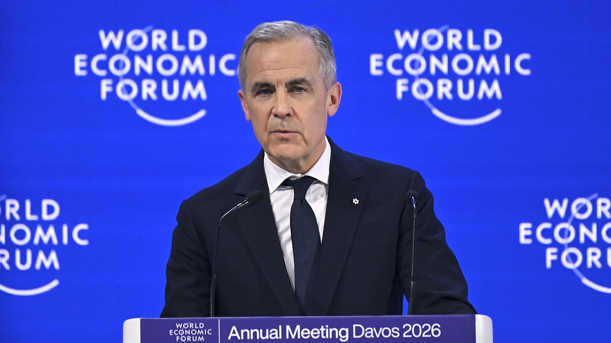 Mark Carney speaking at the World Economic Forum in 2026