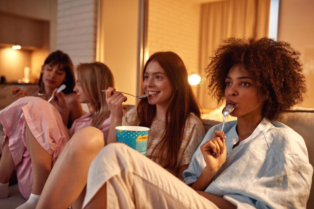Women favor a girls’ night in rather than going out, new survey reveals