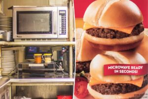 Fast-food chain Steak ‘n Shake to ban all microwaves from restaurants to ‘improve food quality’ Fast-food chain Steak ‘n Shake to ban all microwaves from restaurants to ‘improve food quality’