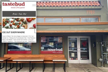 Woke Portland pizza restaurant hits diners with anti-ICE propaganda and bizarrely declares ‘food is political’