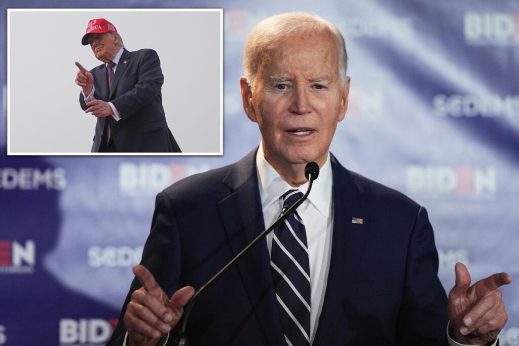 Biden, 83, jokes about age, brags about his border numbers during rare post-presidency speech: ‘I’m getting pretty old’
