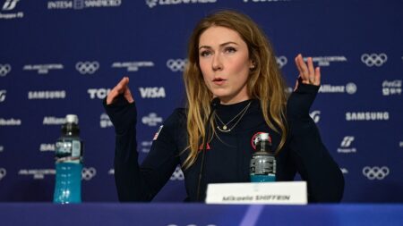 Mikaela Shiffrin says it’s ‘tough to reconcile’ violence in world while representing USA in Olympics