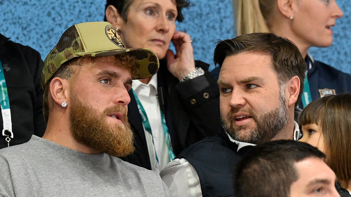 JAke Paul and JD Vance at Olympics