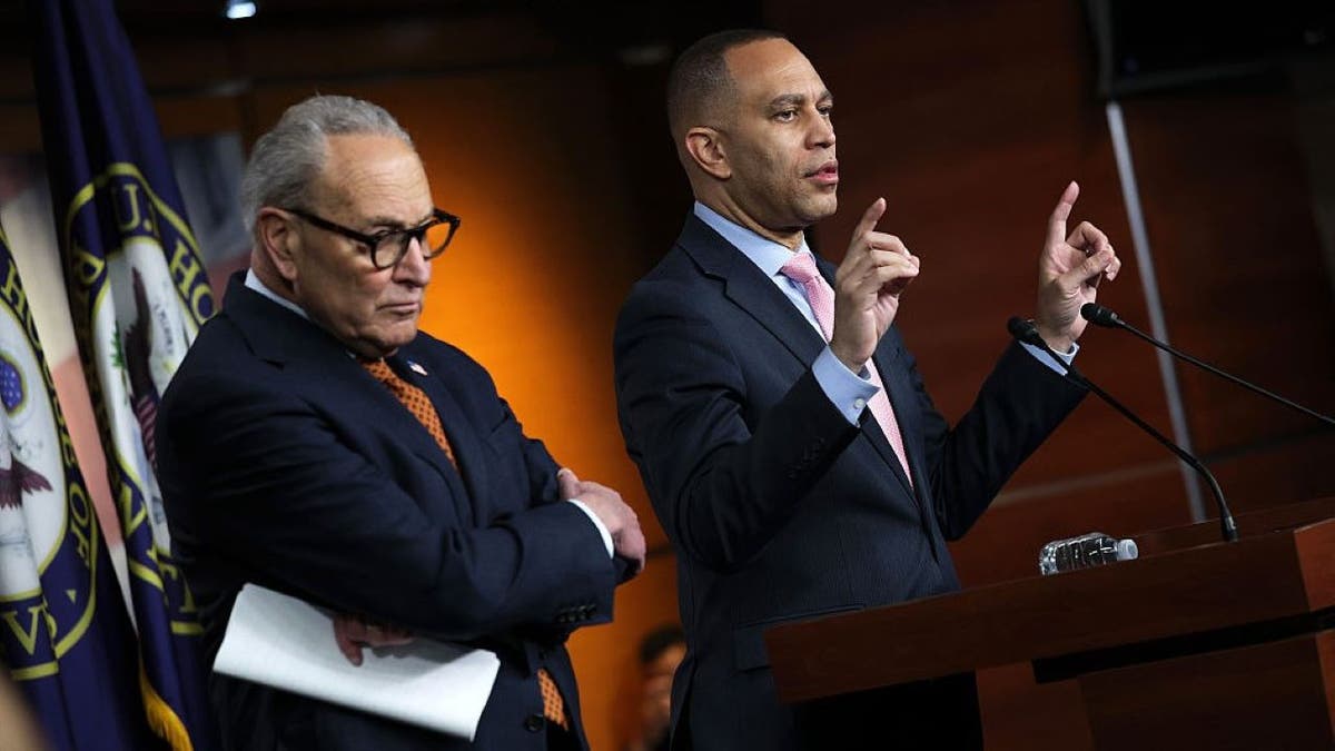 Hakeem Jeffries and Chuck Schumer