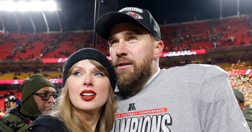Travis Kelce Jokes He Gained so Much Weight Eating Taylor Swift’s Sourdough That He Broke a Chair