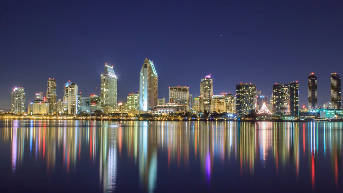San Diego skyline at night