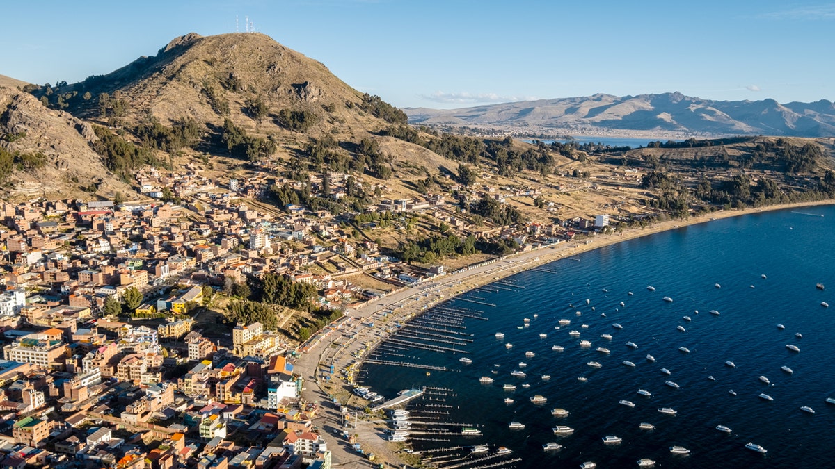 aerial view of bolivia coastline