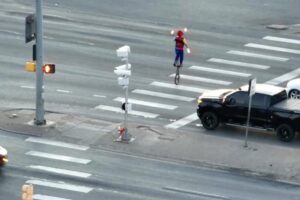 Fire-juggling unicyclist turns Colorado intersection into impromptu street show: ‘Certainly not on our Bingo card’