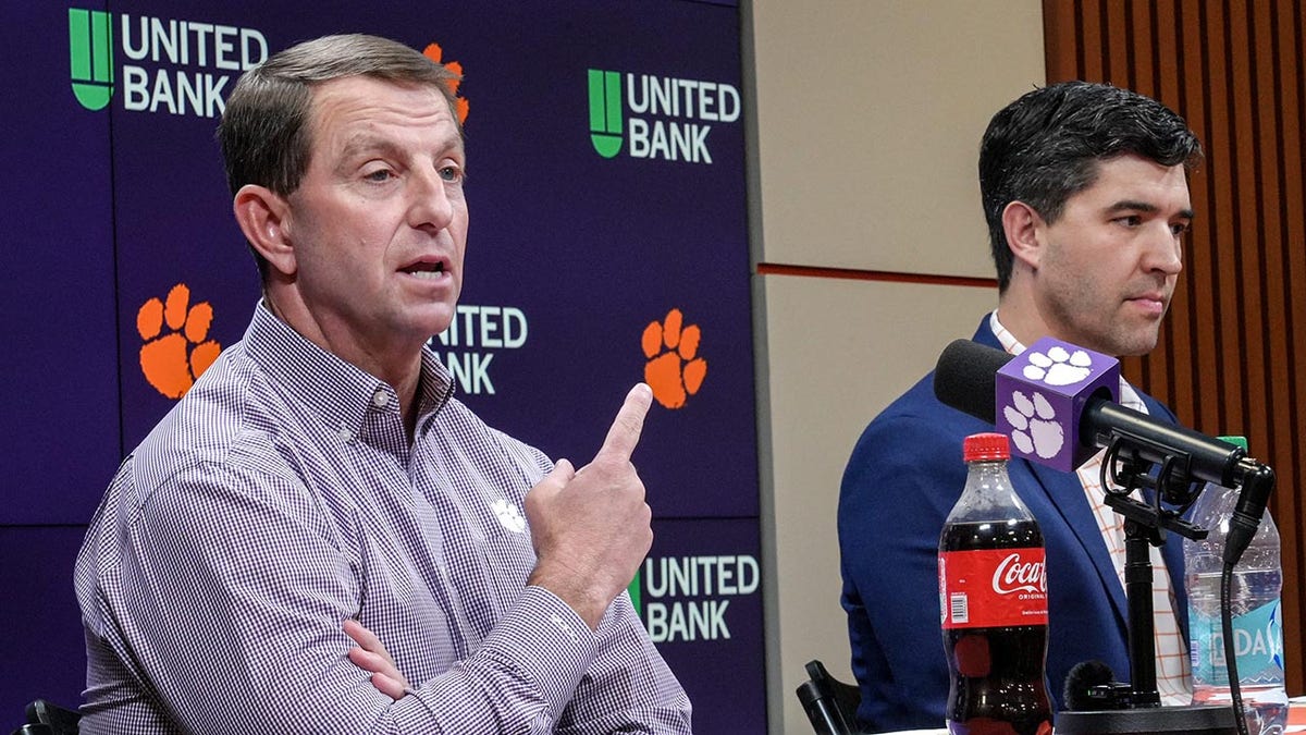 Dabo Swinney speaks during a press conference