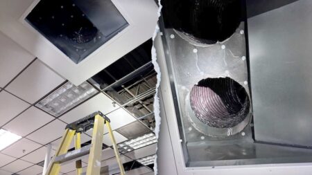 Police dog helps sniff out find burglary suspect hiding in air vent