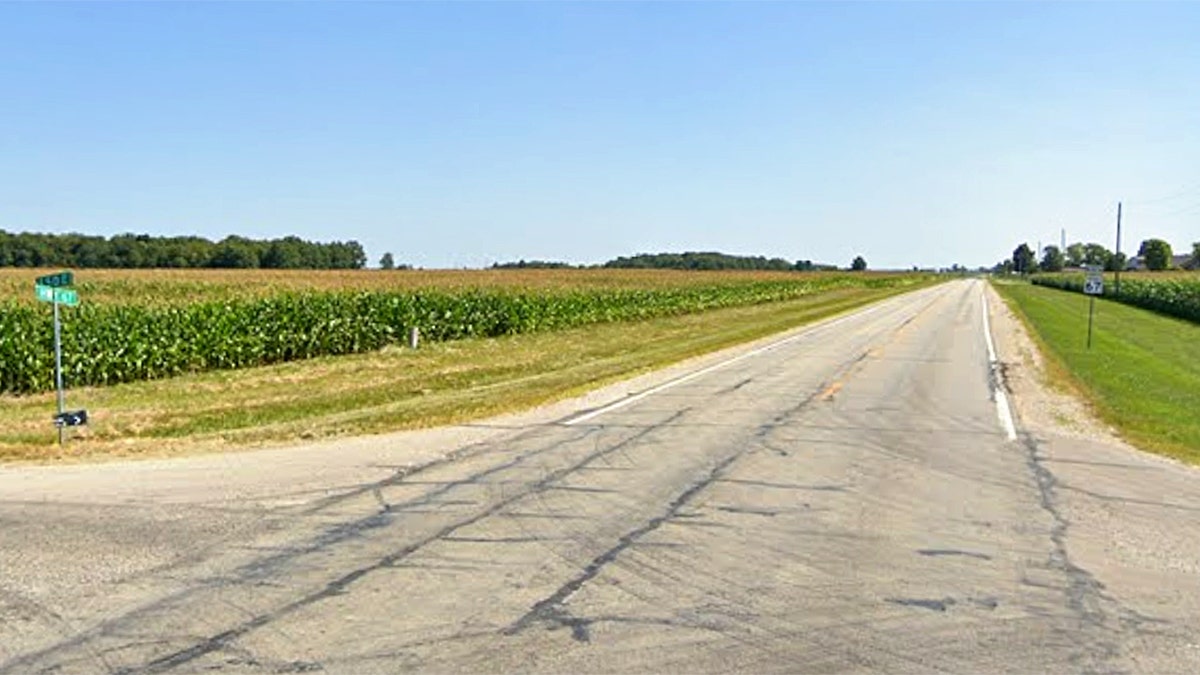 Road in Indiana where fatal crash happened