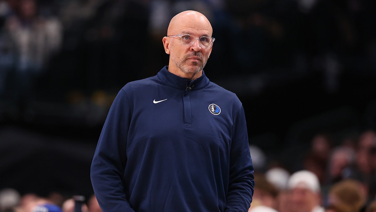 Jason Kidd looks on court