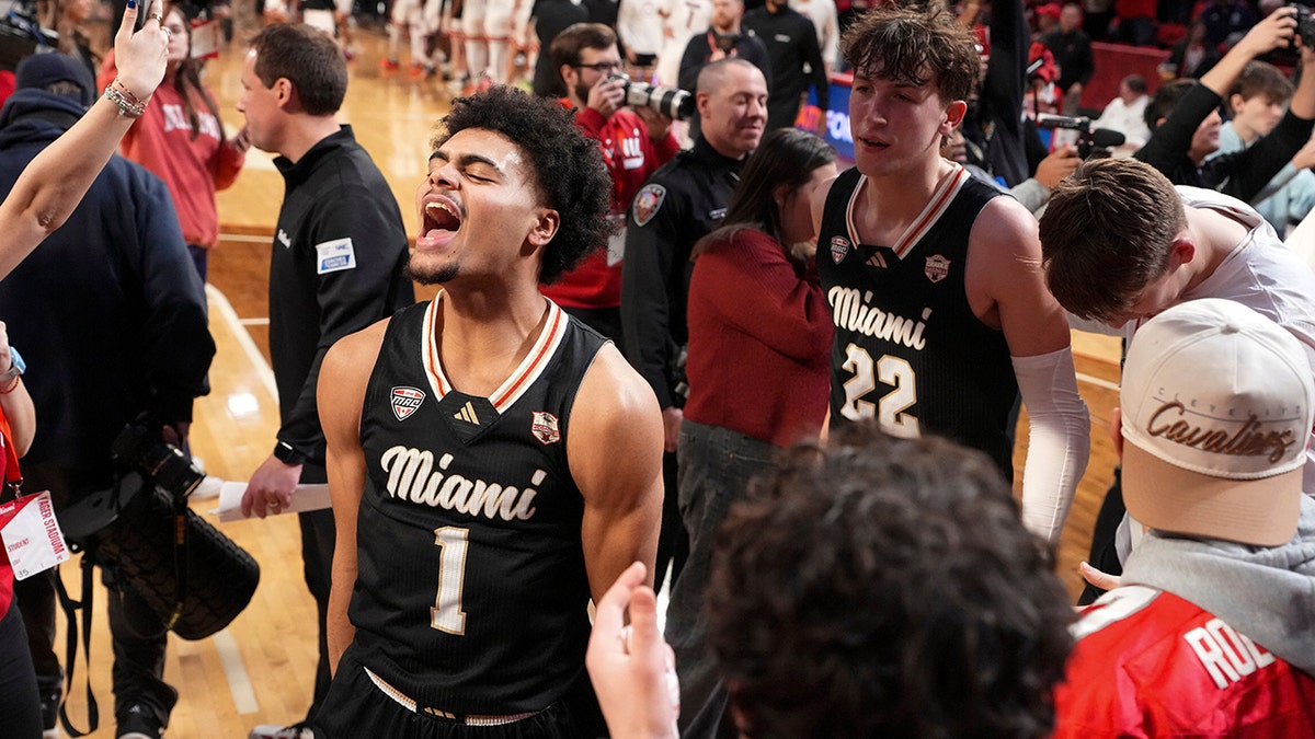 Trey Perry celebrates