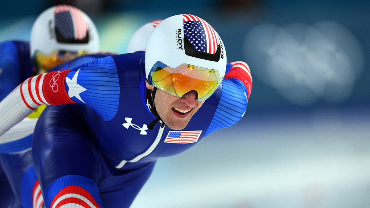 Team USA in action in team pursuit