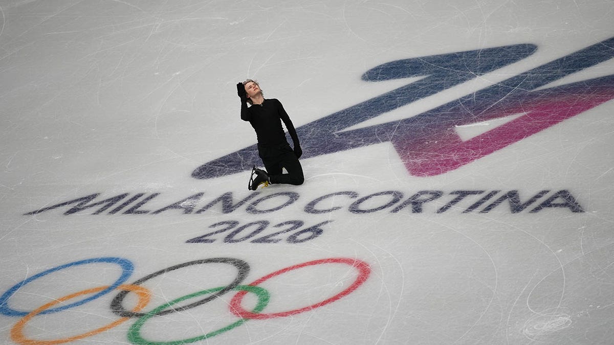 Ilia Malinin practices in Italy