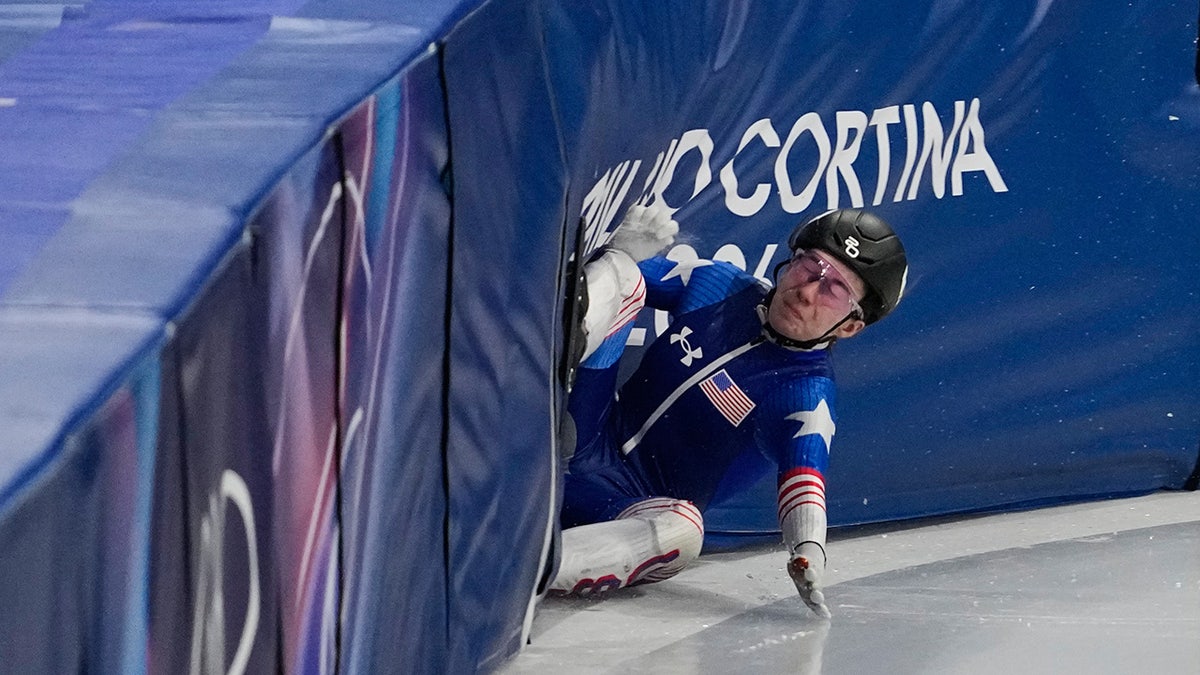 Julie Letai crashes into the wall