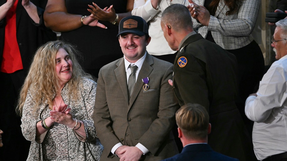 Trump purple heart moment at SOTU
