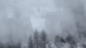 Video shows terrifying moment avalanche slams into passenger train near ski resort