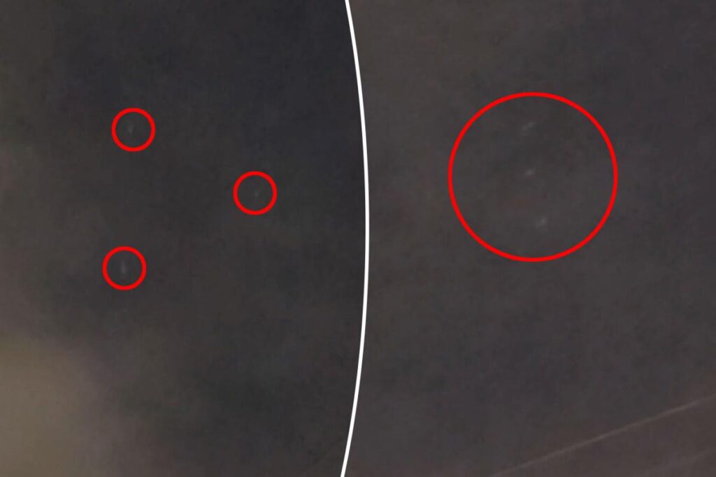 Eerie trio of UFOs spotted ‘chasing each other’ over New York City: video Eerie trio of UFOs spotted ‘chasing each other’ over New York City: video