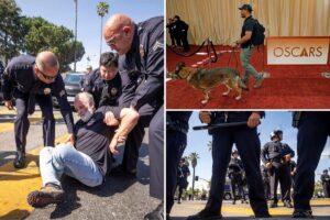 Huge show of force at the Oscars as cops dominate Hollywood amid terror threat Huge show of force at the Oscars as cops dominate Hollywood amid terror threat