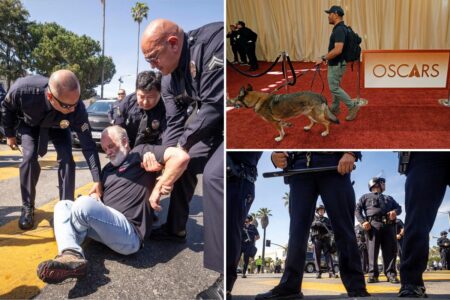 Huge show of force at the Oscars as cops dominate Hollywood amid terror threat
