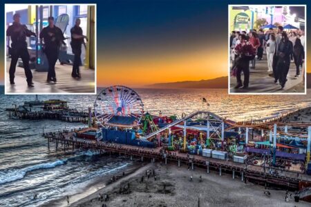 Two people shot after large brawl erupts at Santa Monica Pier Two people shot after large brawl erupts at Santa Monica Pier
