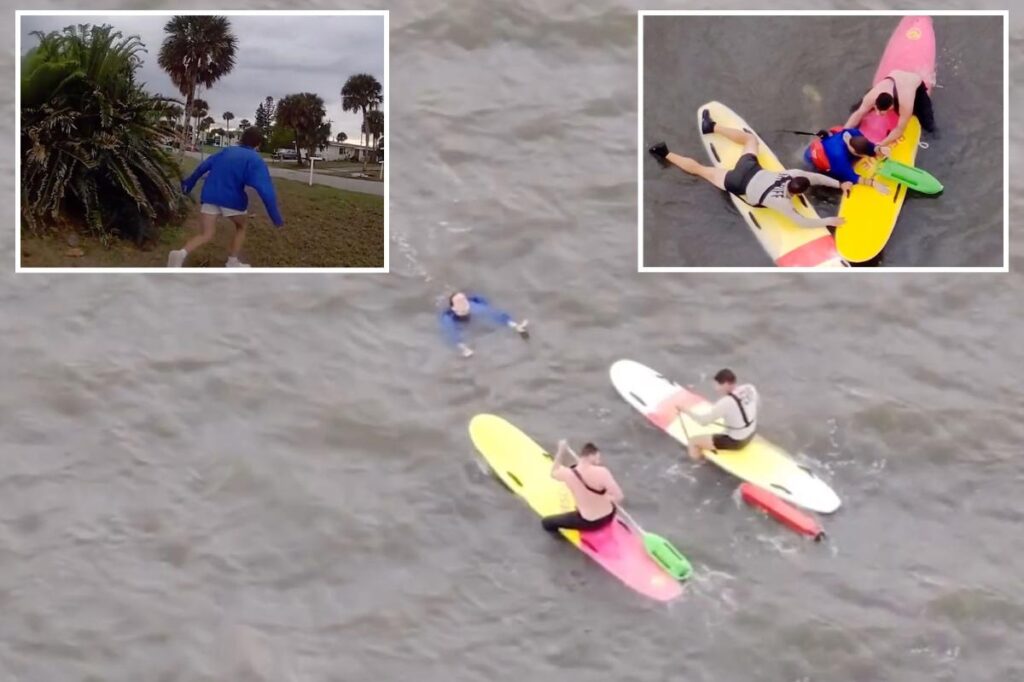 Florida cops jump on paddleboards to catch fleeing suspect in wild police chase Florida cops jump on paddleboards to catch fleeing suspect in wild police chase