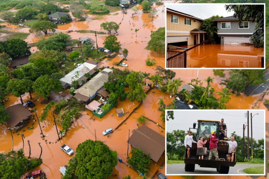 Hawaii flash floods wreak havoc as 120-year-old dam threatens to burst, 230 people rescued Hawaii flash floods wreak havoc as 120-year-old dam threatens to burst, 230 people rescued