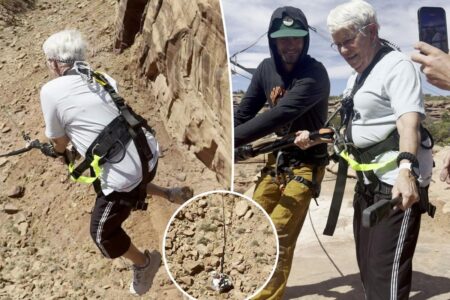 78-year-old daredevil takes on 500-foot plunge off Utah cliff