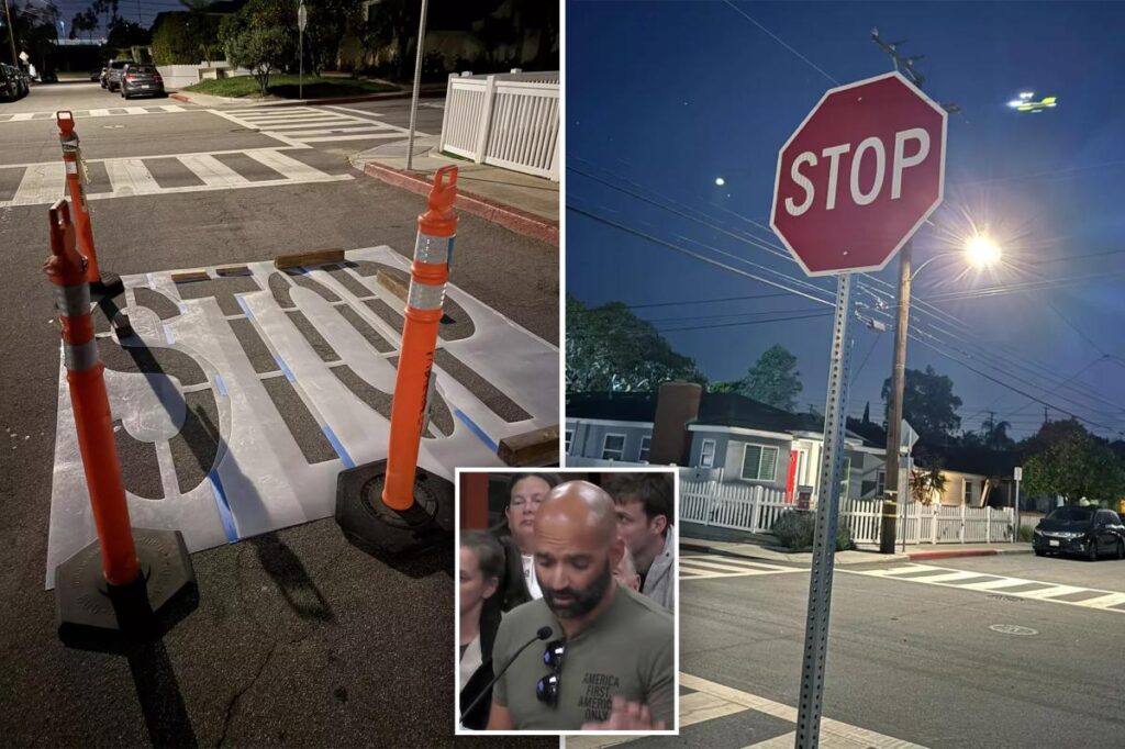 California dad arrested for repainting, adding stop signs on dangerous intersection California dad arrested for repainting, adding stop signs on dangerous intersection