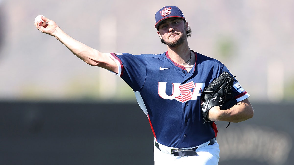 Paul Skenes pitches for Team USA