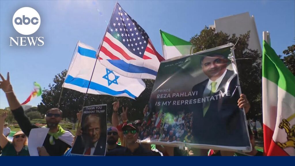 Some protest, others celebrate after U.S. strikes on Iran