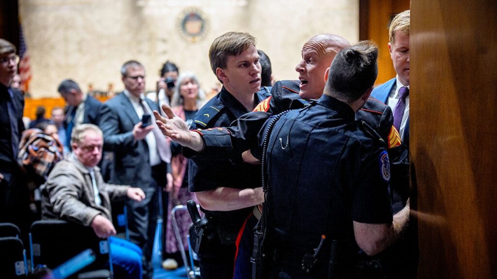 Marine veteran vows to stay in North Carolina’s US Senate race after violent Capitol arrest