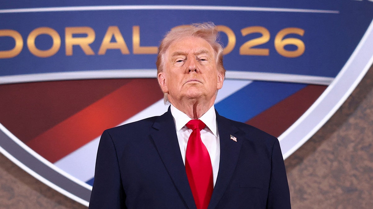 President Donald Trump at Shield of the Americas Summit