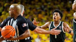 Michigan State star draws fresh scrutiny with kick toward opponent’s groin