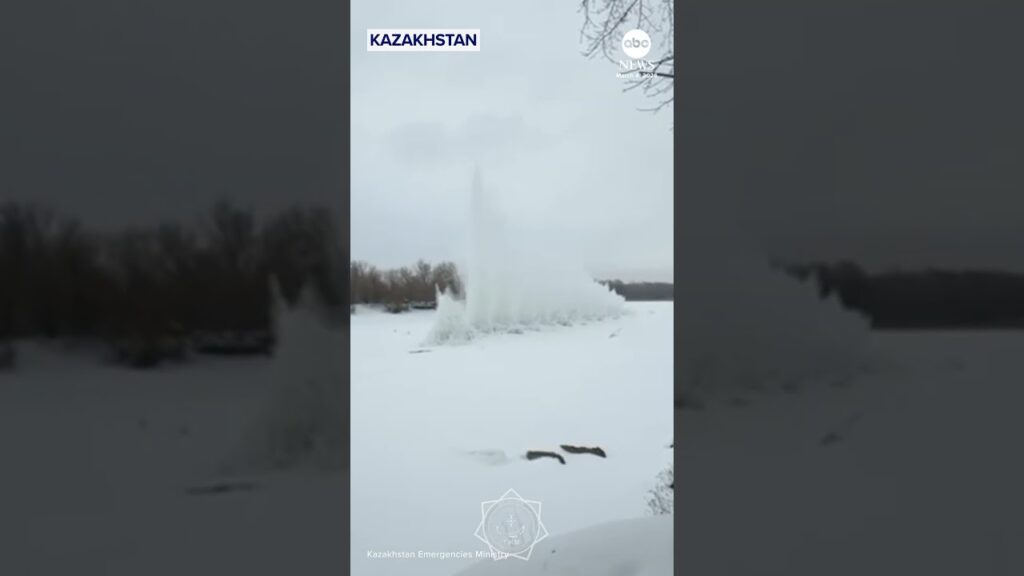 Kazakhstan dynamites frozen rivers
