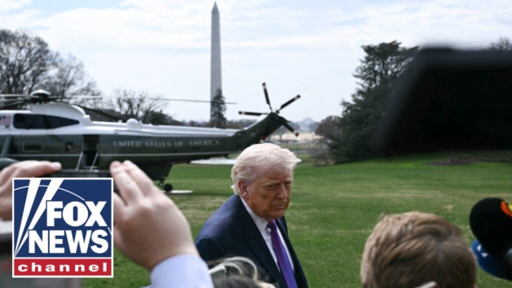 Trump speaks before boarding Marine One for Joint Base Andrews