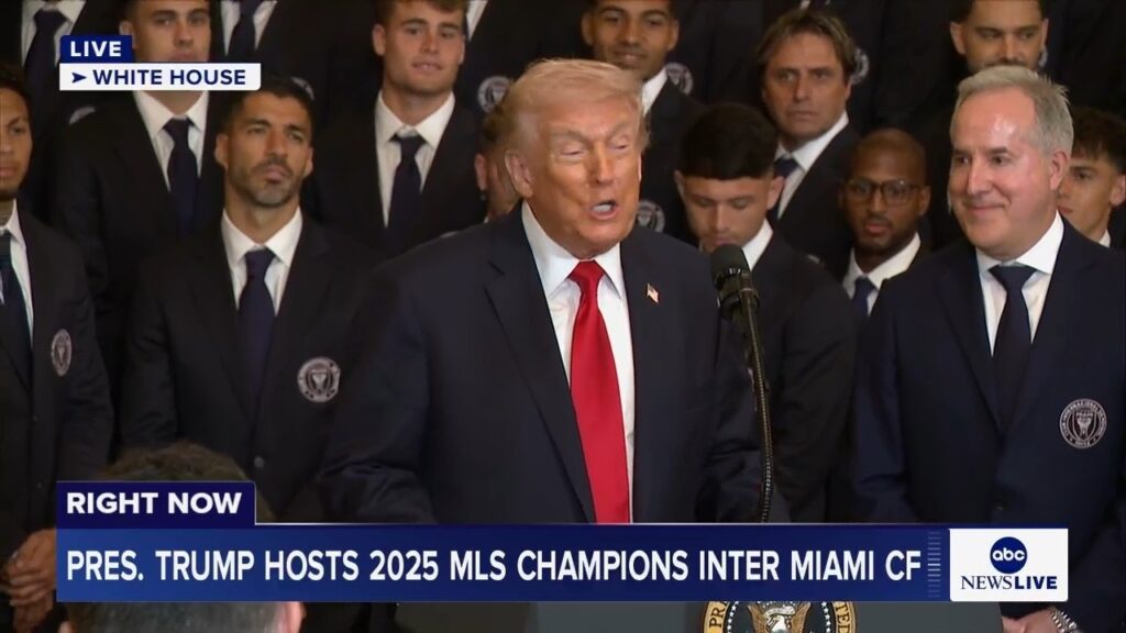 LIVE: President Trump welcomes 2025 Major League Soccer Champions Inter Miami CF to the White House