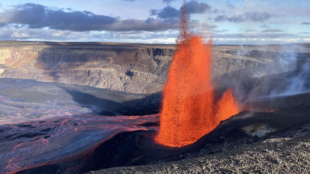 Famous volcano blasts lava 1,000 feet high, triggering emergency closures at national park
