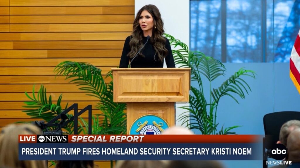 LIVE: Trump fires Kristi Noem as DHS secretary l ABC News Special Report