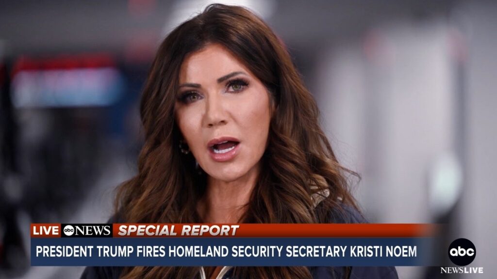 Trump fires DHS Secretary Kristi Noem, replaces her with Sen. Markwayne Mullin