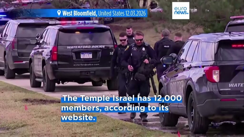 Man shot dead by security after ramming car into Michigan synagogue