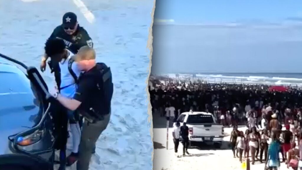 Video shows panicked Spring Break crowds fleeing beach hotspot after reports of five weekend shootings